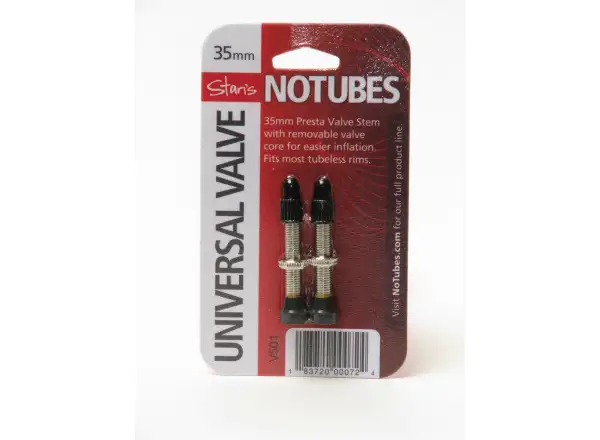 No Tubes Universal Tubeless Ventile 35mm - Paar