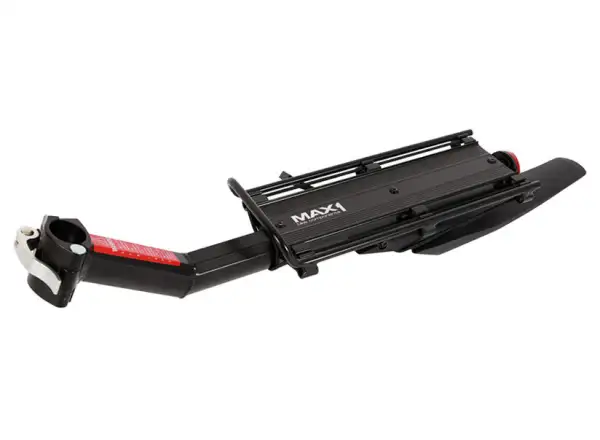 MAX1 Sport Sattelstützen-Träger mit Schutzblech in Schwarz.