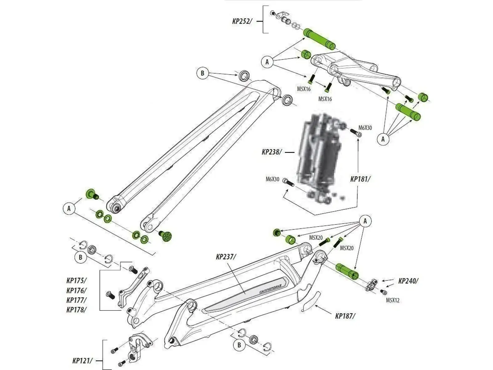 Cannondale Trigger Verbindungselemente-Set - KP239
