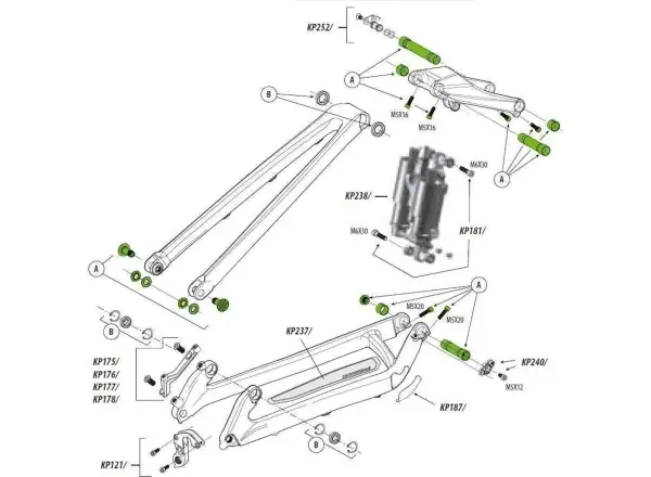 Cannondale Trigger Verbindungselemente-Set - KP239