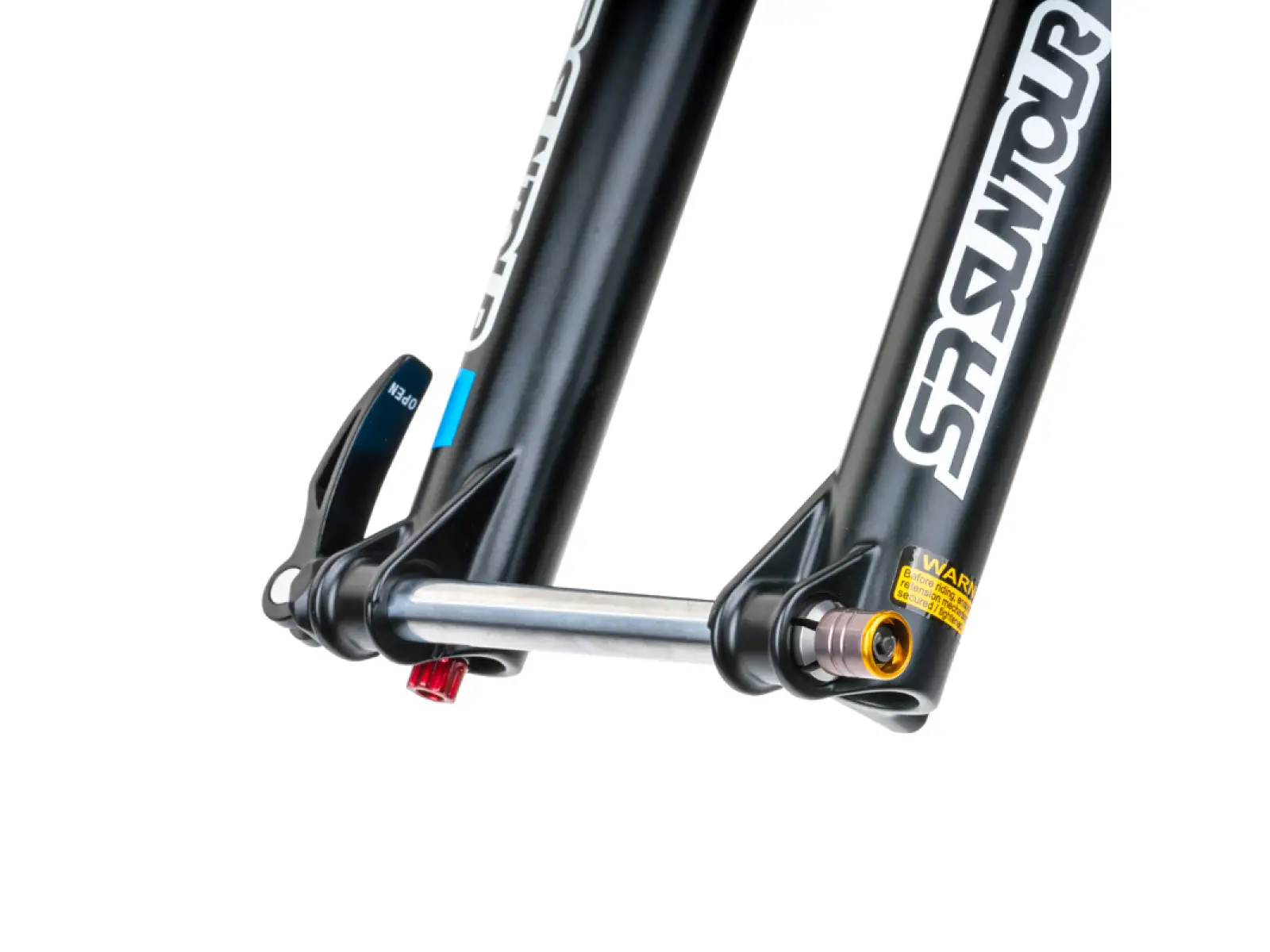 SR Suntour Raidon 32 LO-R 130 mm 27,5" Boost gefederte Gabel in Schwarz.