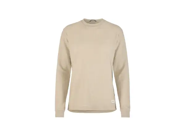 Craf Wool Waffle Damen T-Shirt Langarm beige