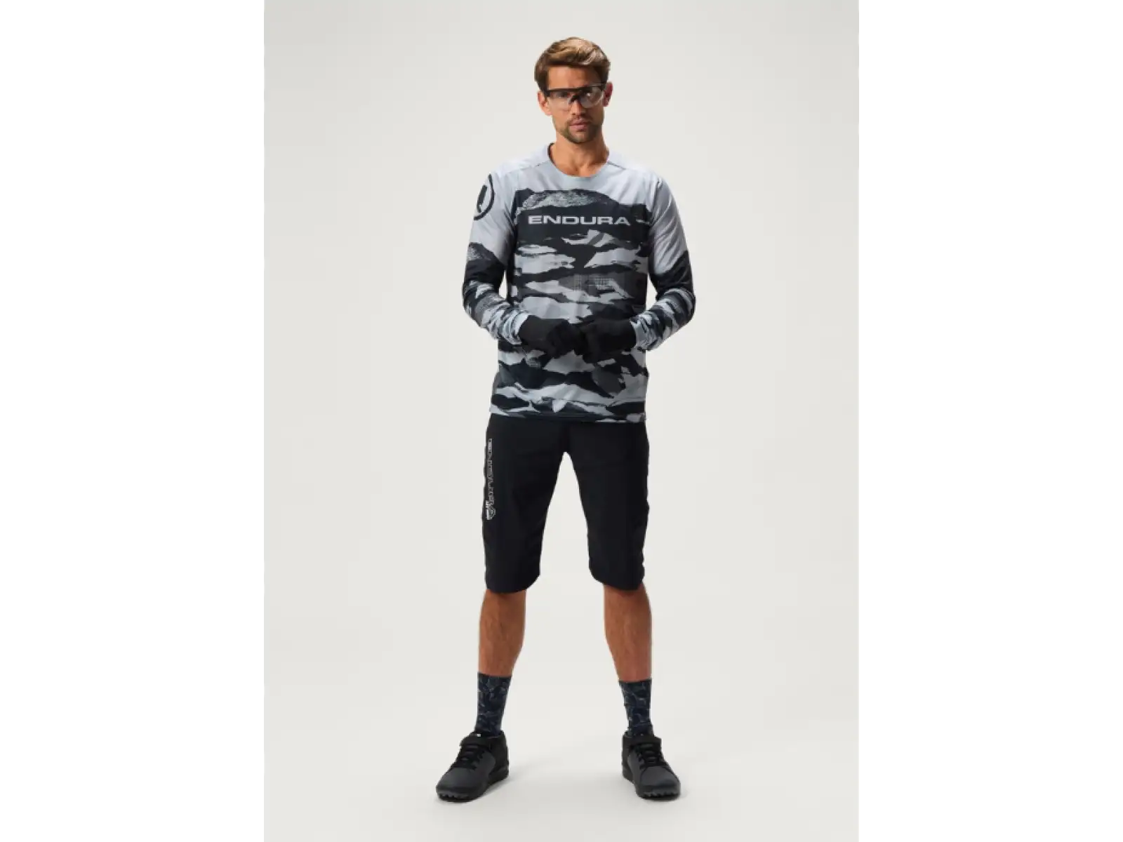 Endura LTD Mountain Camo Herren Langarmtrikot Black