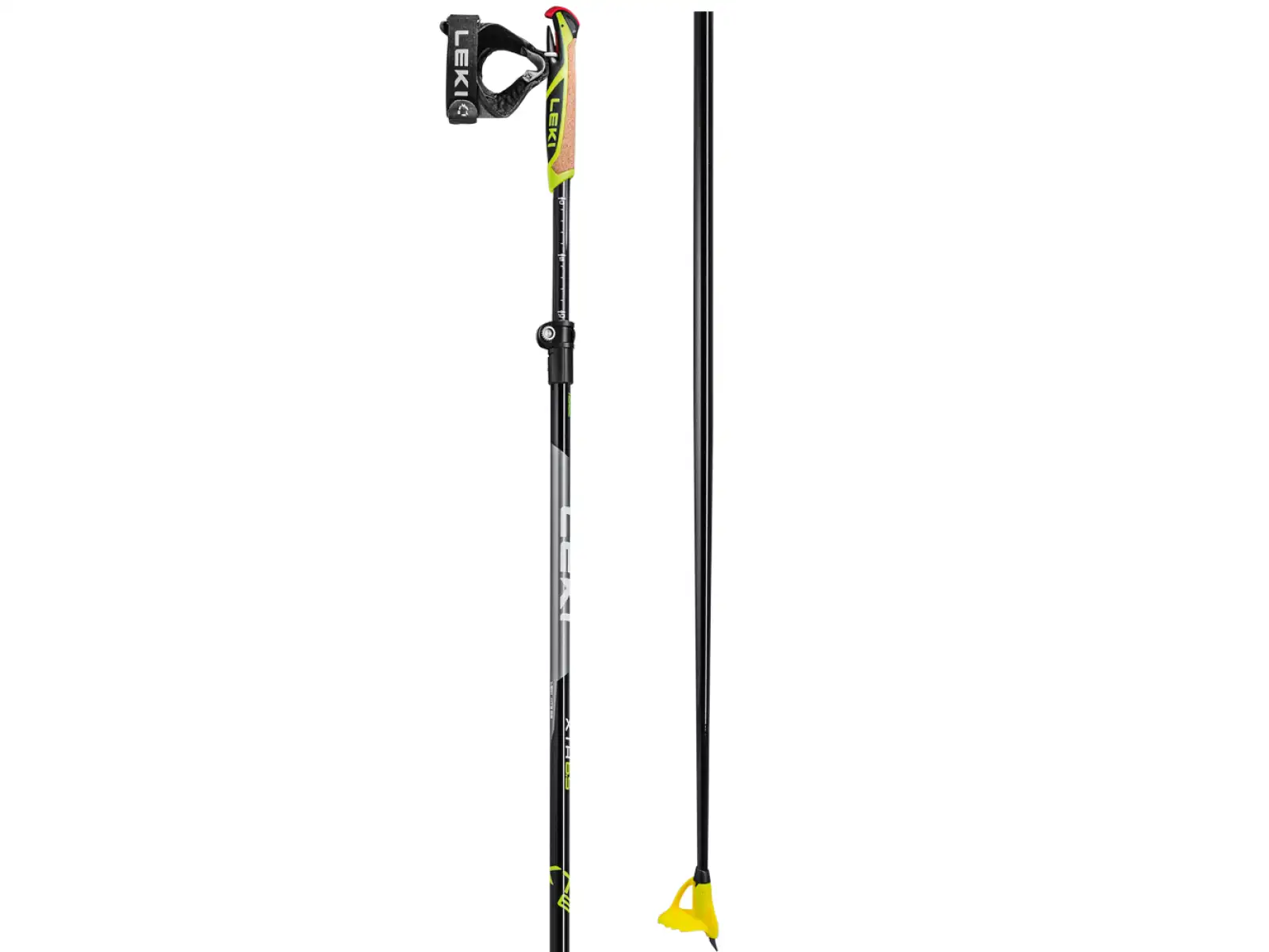 Leki XTA 6.5 Vario Langlaufstöcke black/white/neon yellow