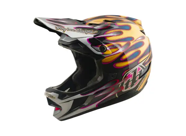 Troy Lee Designs D4 Carbon MIPS Helm Overspray Gold/Black