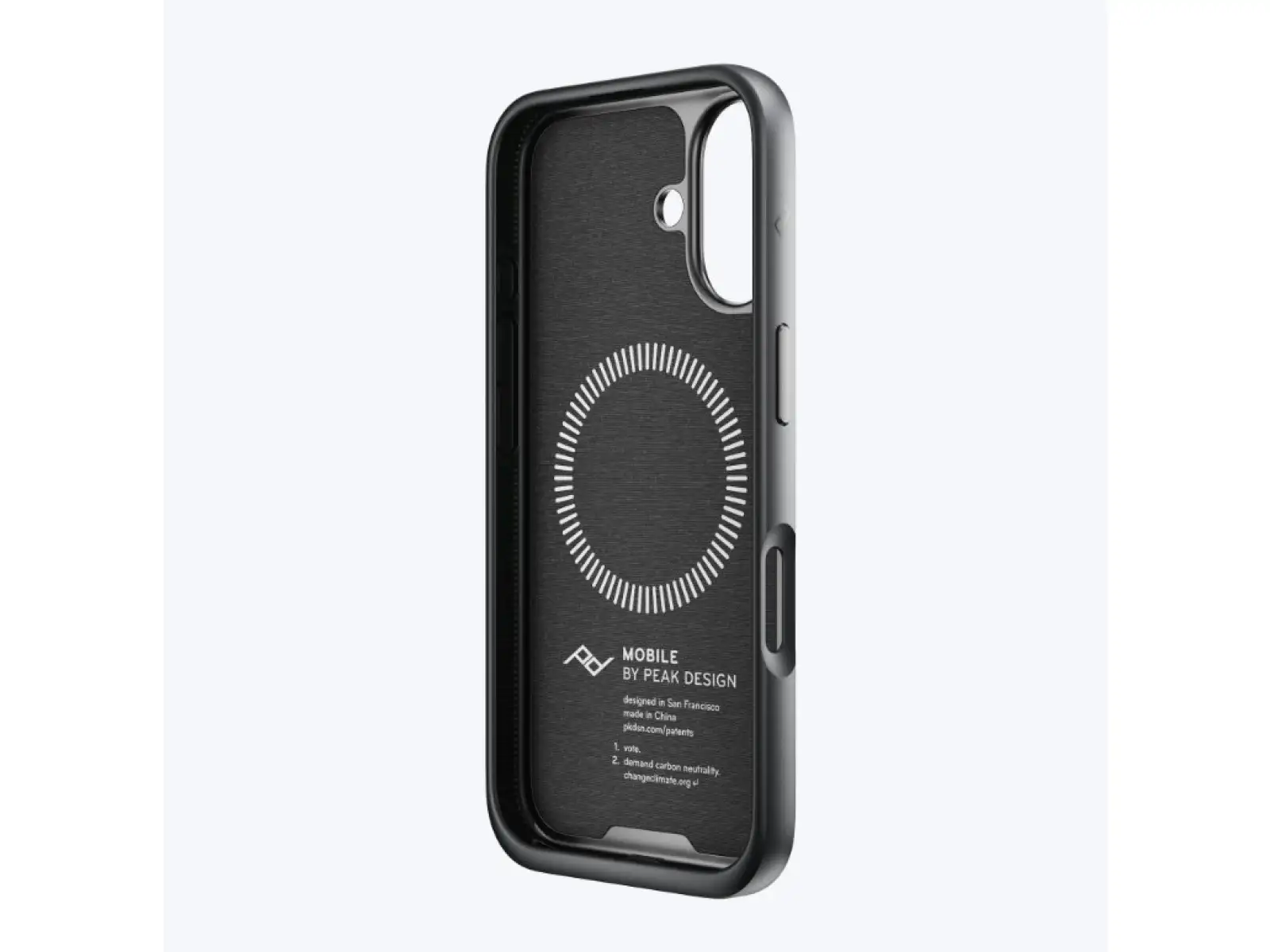 Peak Design Mobile Everyday Fabric Case iPhone 16 Hülle für Mobiltelefon Kohle