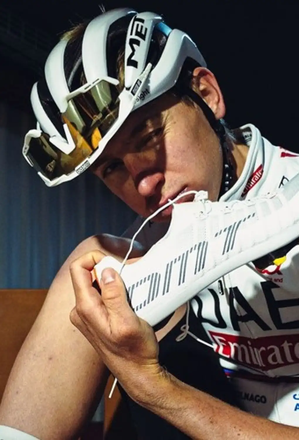 Pogačar rast auf dem Giro in neuen DMT POGI'S Schuhen