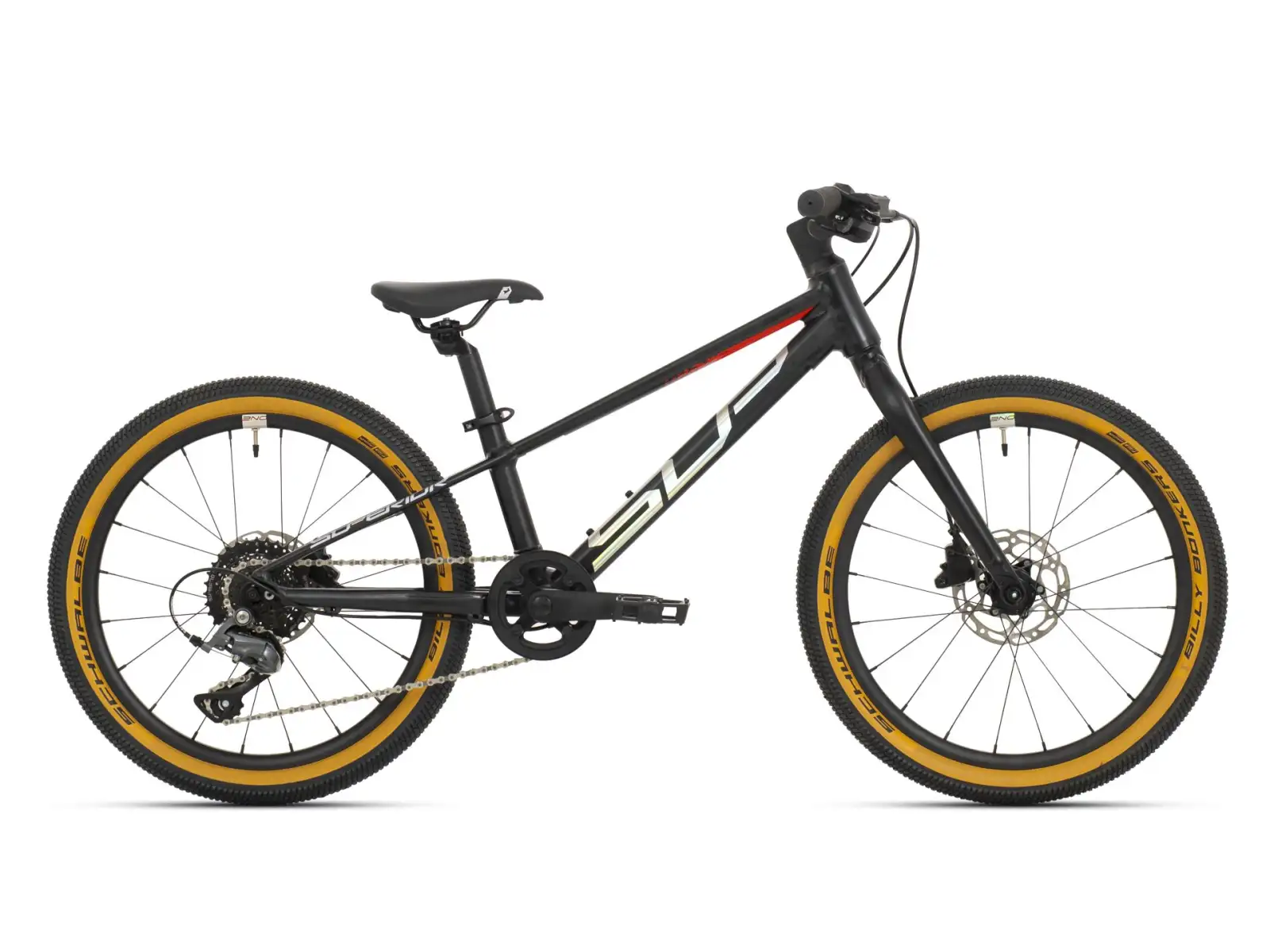 Superior Team 20 Matte Black/Hologram Chrome/Team Red Kinder Mountainbike