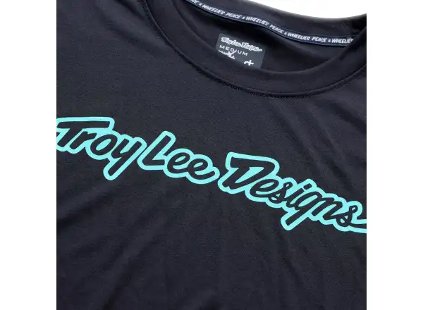 Troy Lee Designs Skyline Ride Herren-Trikot mit langen Ärmeln Signature Black/Real Teal