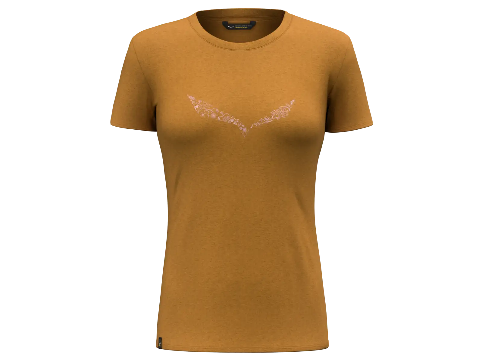 Salewa Solid Dry Damen T-Shirt mit kurzen Ärmeln in Golden Brown