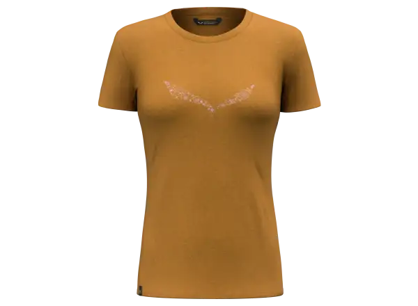Salewa Solid Dry Damen T-Shirt mit kurzen Ärmeln in Golden Brown
