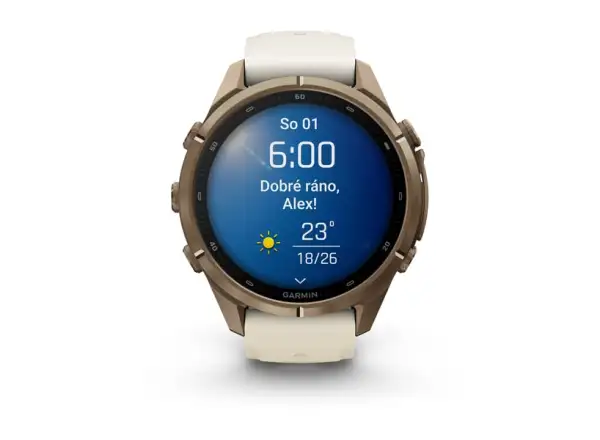 Garmin fenix 9 Pro inReach 43 mm Smartwatch Autumn gold titanium/Cream/french gray