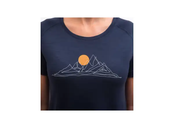 Sensor Merino Blend Moon Damen T-Shirt Kurzarm Deep Blue