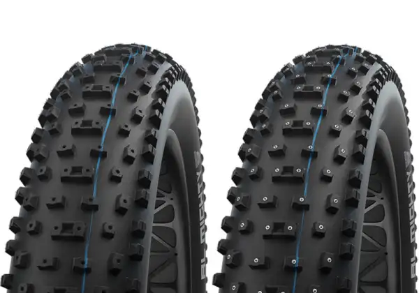 Schwalbe Al Mighty Super Ground TLE E-25 26x4,80" Fatbike-Reifen mit Kevlar-Stollen in Schwarz.