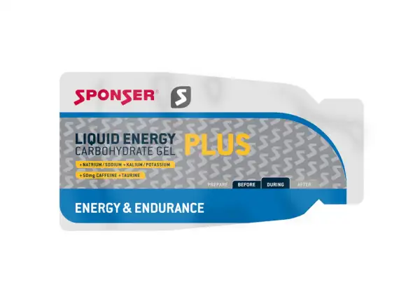Sponser Liquid Energy Plus Energiegel mit Koffein neutral 35 g