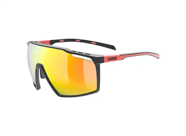 Uvex MTN Perform Fahrradbrille Black Red M/Mirror Red
