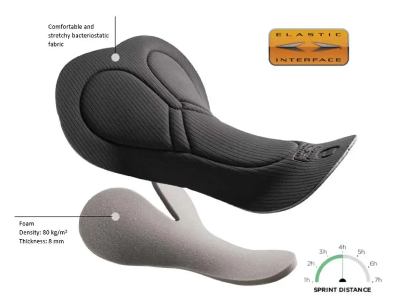 3/4 Damenhose Dotout Instinct mit Einsatz schwarz/weiß