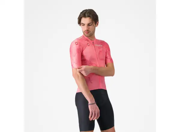 Castelli Giro 108 Competizione 3 Herren-Trikot Kurzarm Rosa Giro