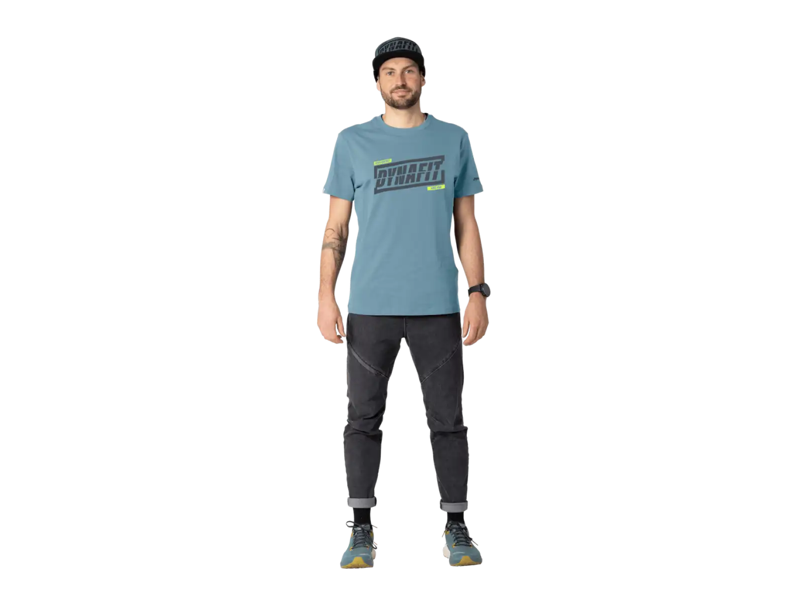 Dynafit Graphic Cotton Herren T-Shirt Kurzarm Smoke Blue
