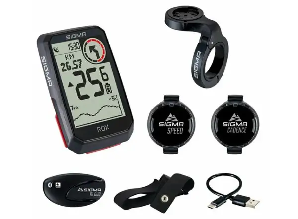 Sigma ROX 4.0 GPS Computer SET mit Sensoren Schwarz