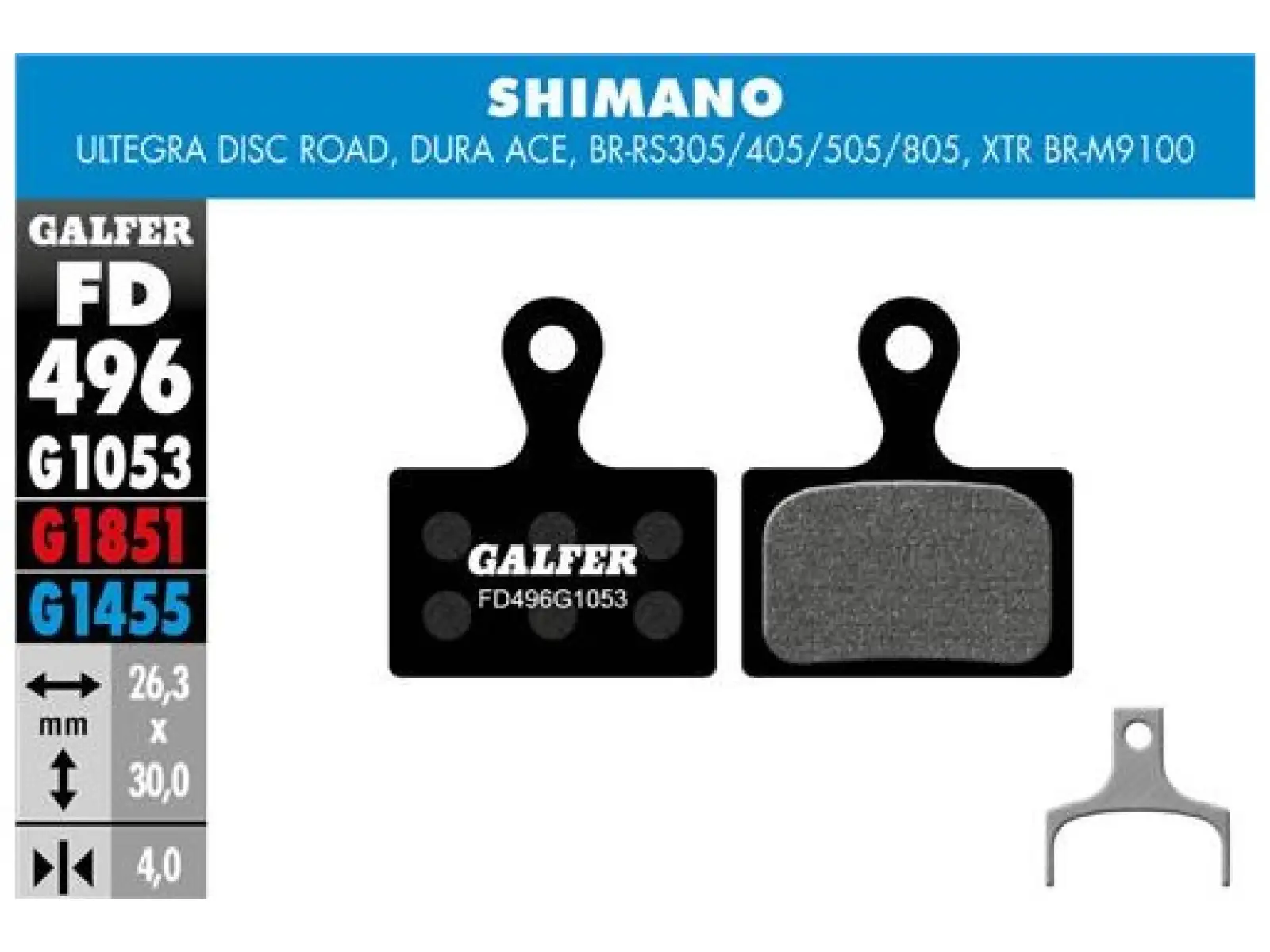 Galfer FD496 Standard G1053 Bremsbeläge für Shimano.