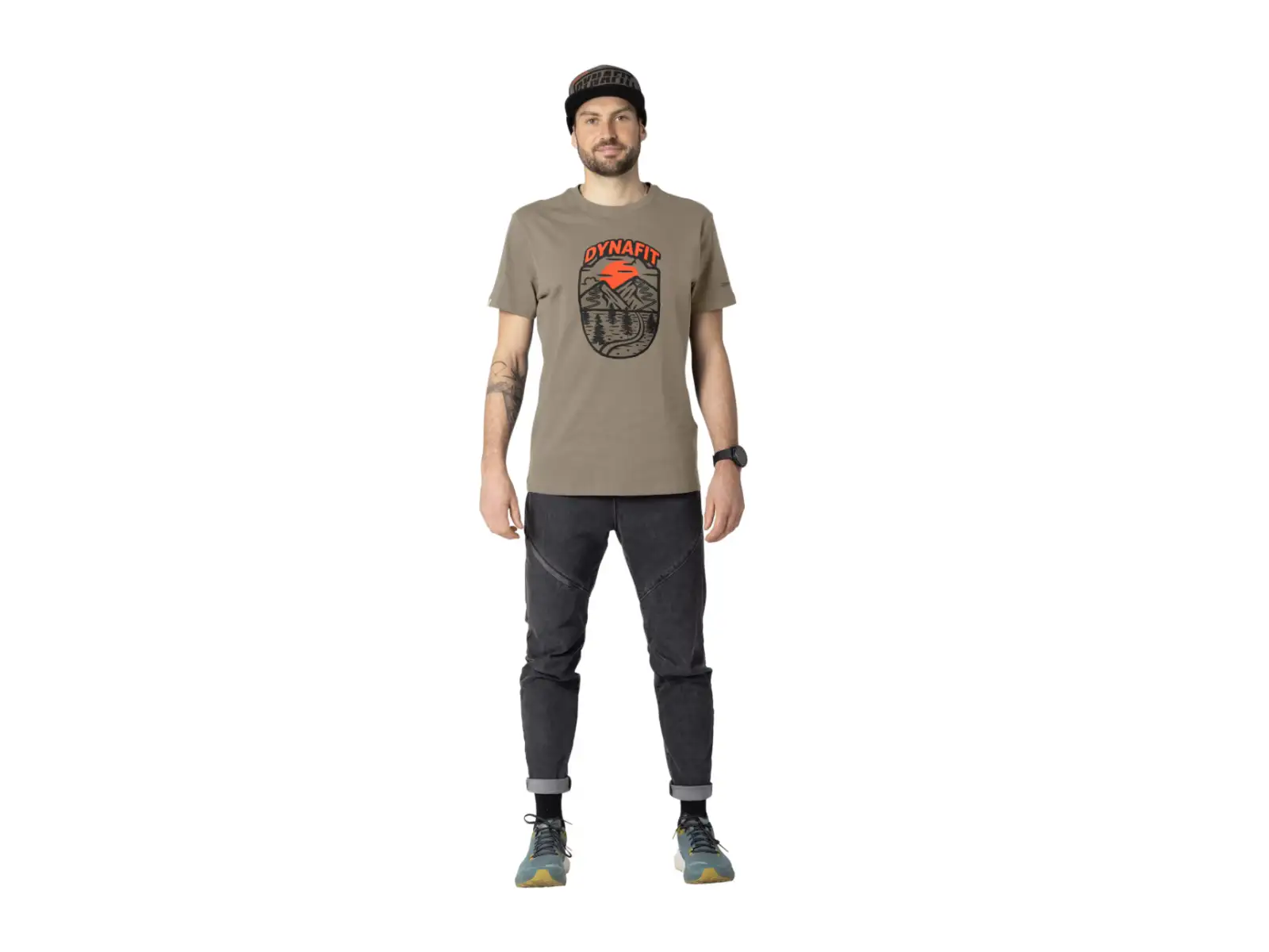 Dynafit Graphic Cotton Herren T-Shirt Kurzarm Fallen Rock/Horizon