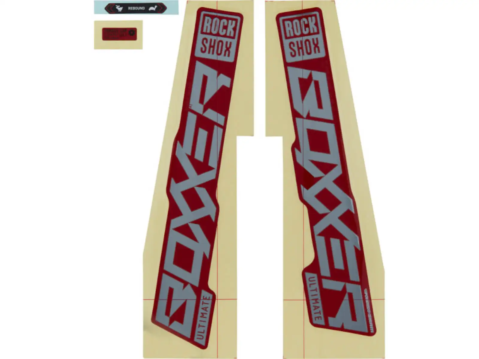 Rock Shox Decal Boxxer Ultimate 27,5"/29" Red / Gloss Polar Foil