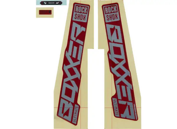 Rock Shox Decal Boxxer Ultimate 27,5"/29" Red / Gloss Polar Foil