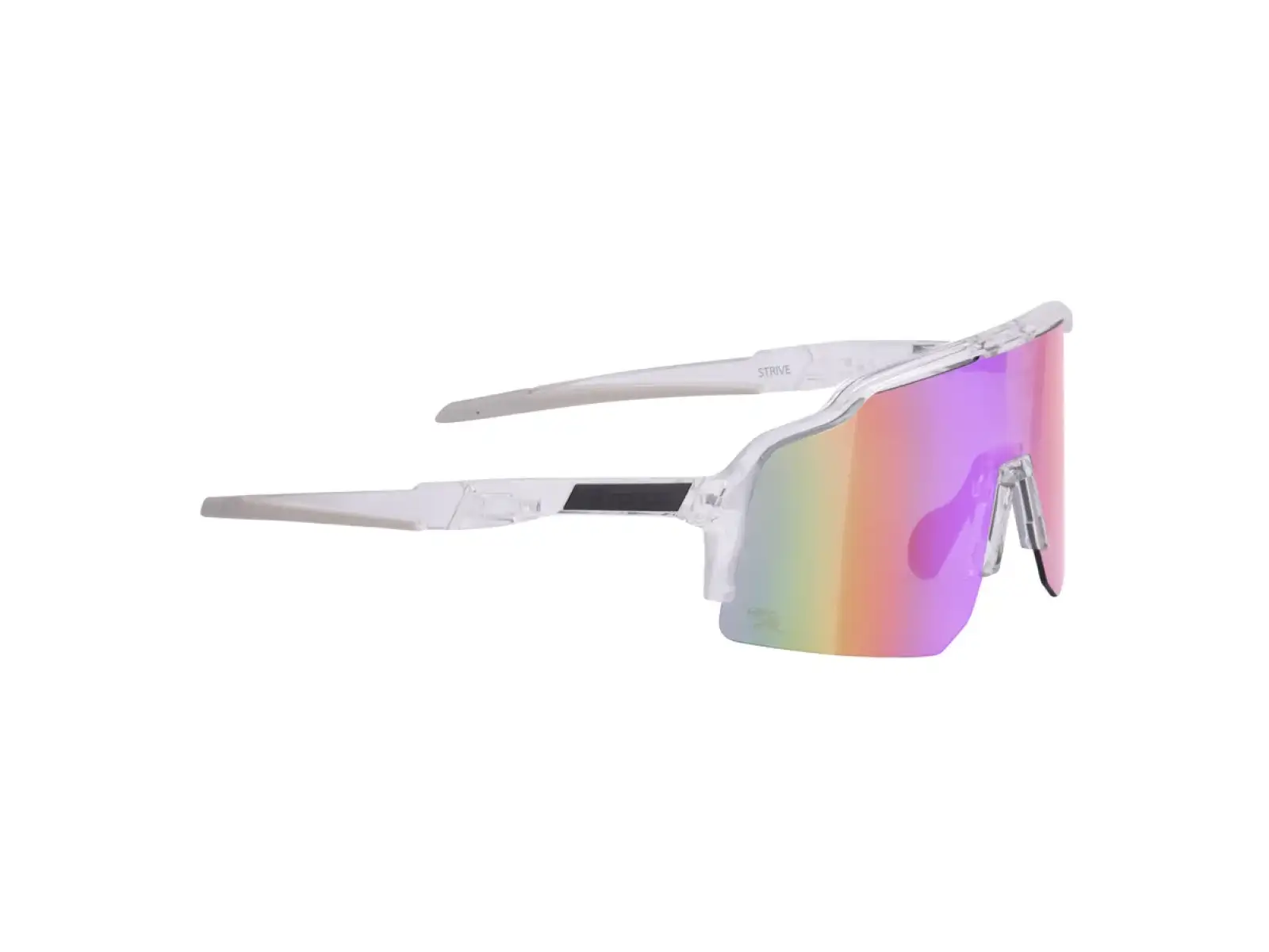 Force Strive Fahrradbrille transparent/violett-gelbes Glas