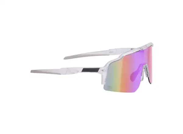 Force Strive Fahrradbrille transparent/violett-gelbes Glas