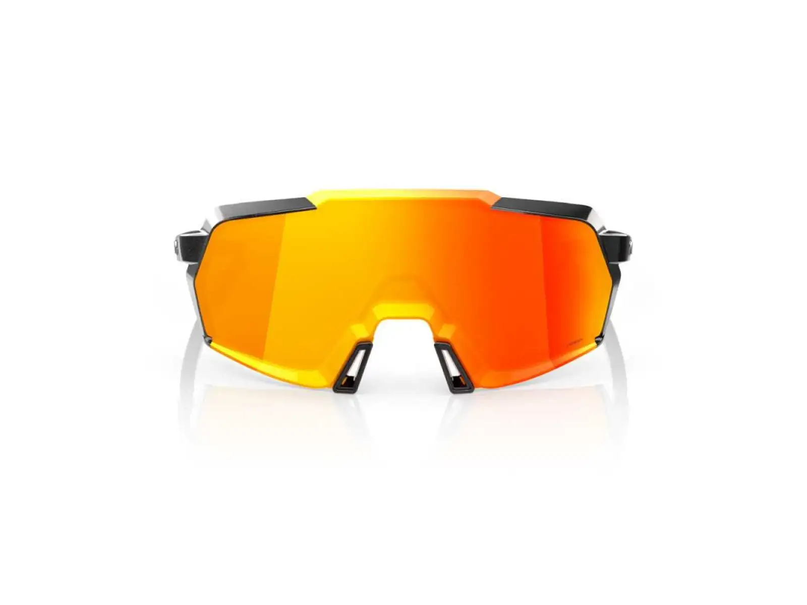 100% Korbin Brille in Gloss Metallic Black mit HiPER Red Multilayer Mirror