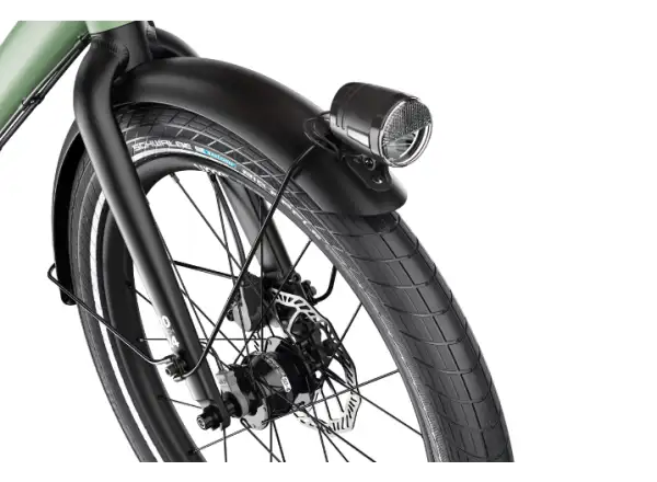 Woom 4 JETZT Kinderfahrrad 16" Moosgrün/Formula Rot