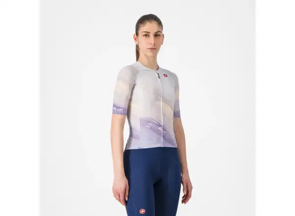 Castelli Aero Pro 8S Damen-Trikot Kurzarm Multicolor Purple