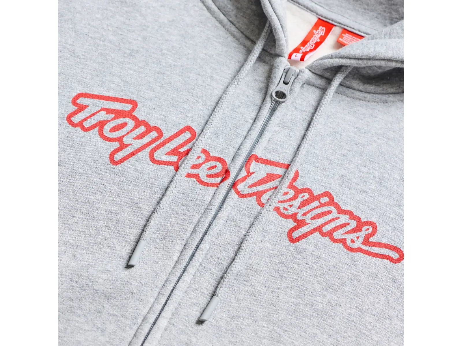 Troy Lee Designs Signature Herren-Kapuzenjacke mit Reißverschluss Gray heather/Red