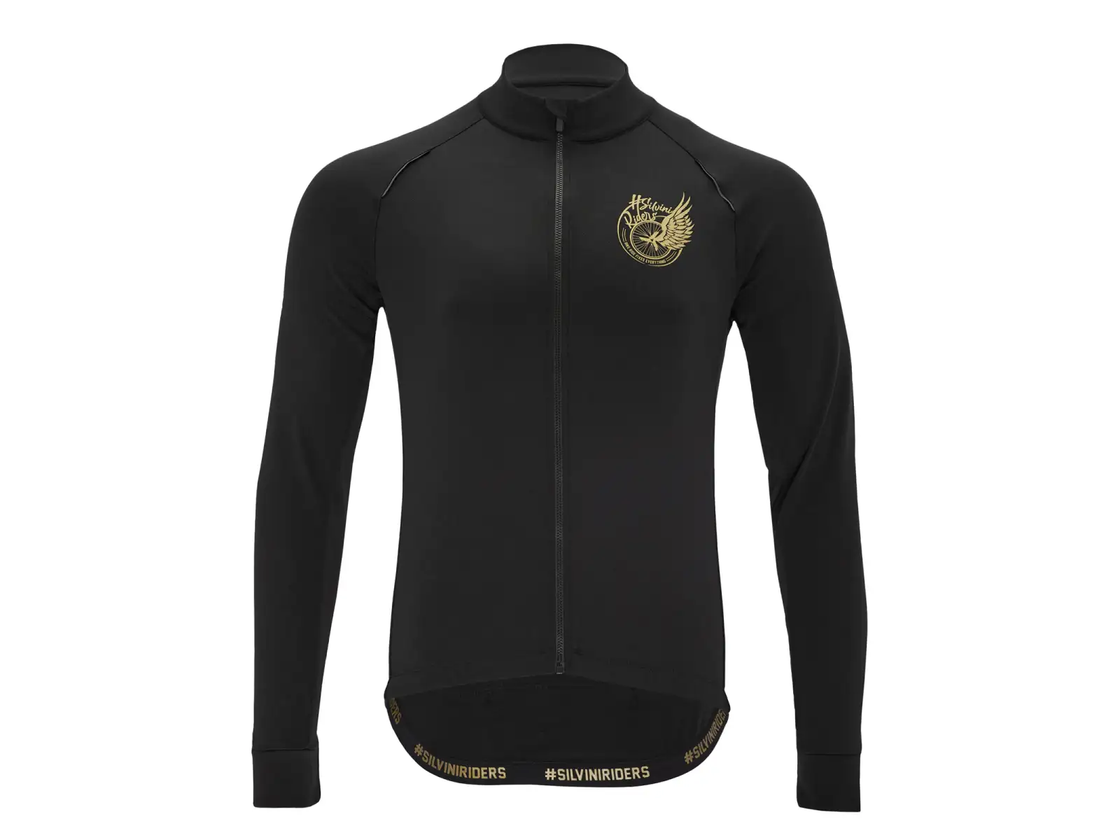 Silvini Leverono Herrentrikot Langarm Schwarz/Gold