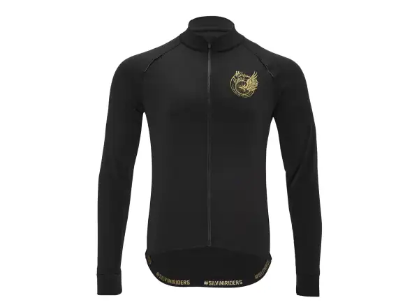 Silvini Leverono Herrentrikot Langarm Schwarz/Gold
