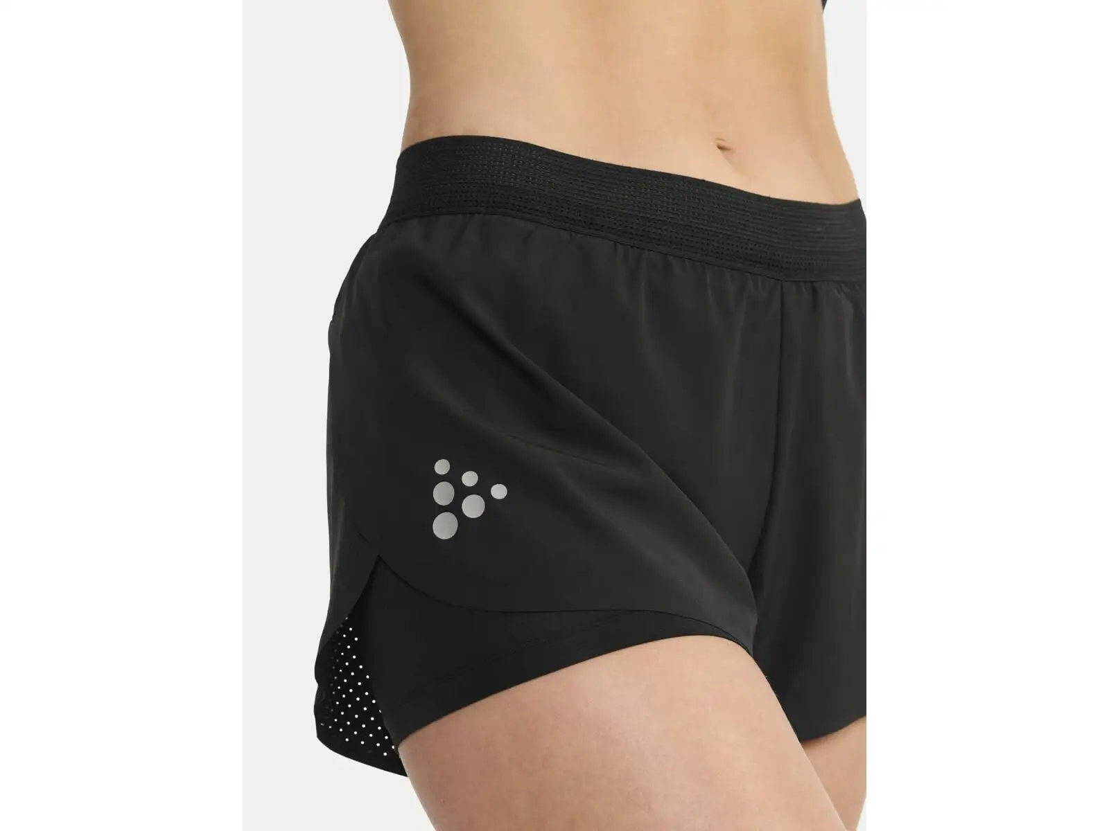 Craft Pro Hypervent Split 2 Damen-Laufshorts Schwarz