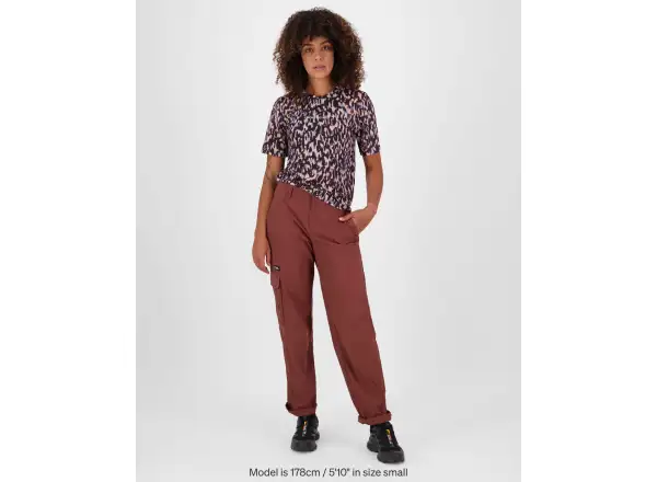 Mons Royale Icon Merino Damen T-Shirt Kurzarm Rock Leopard