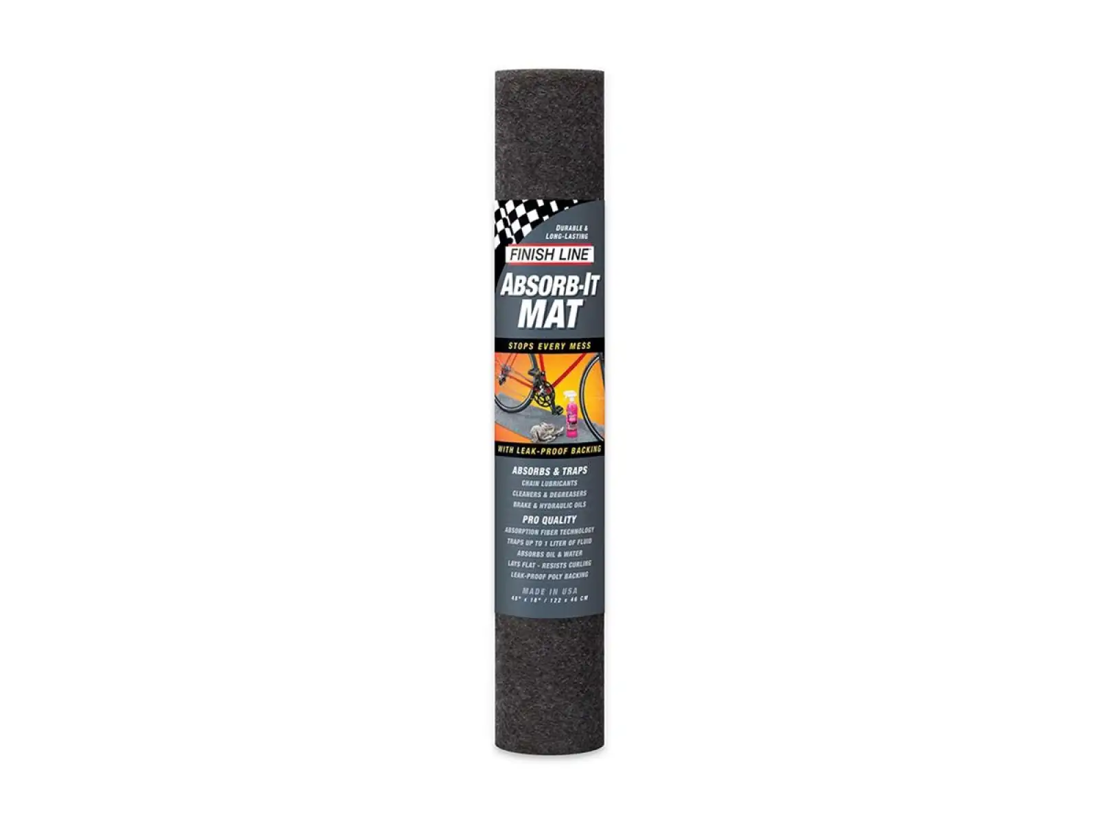 Finish Line Absorb-It Matte unter dem Ständer / Rad 122 x 46 cm