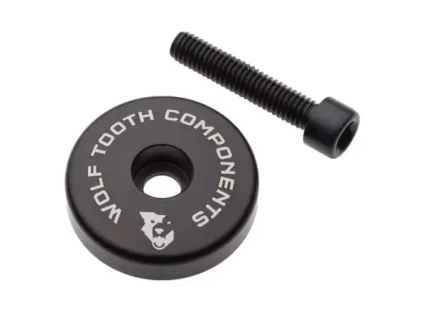 Wolf Tooth Ultralight Steuersatzkappe + 5 mm Spacer schwarz