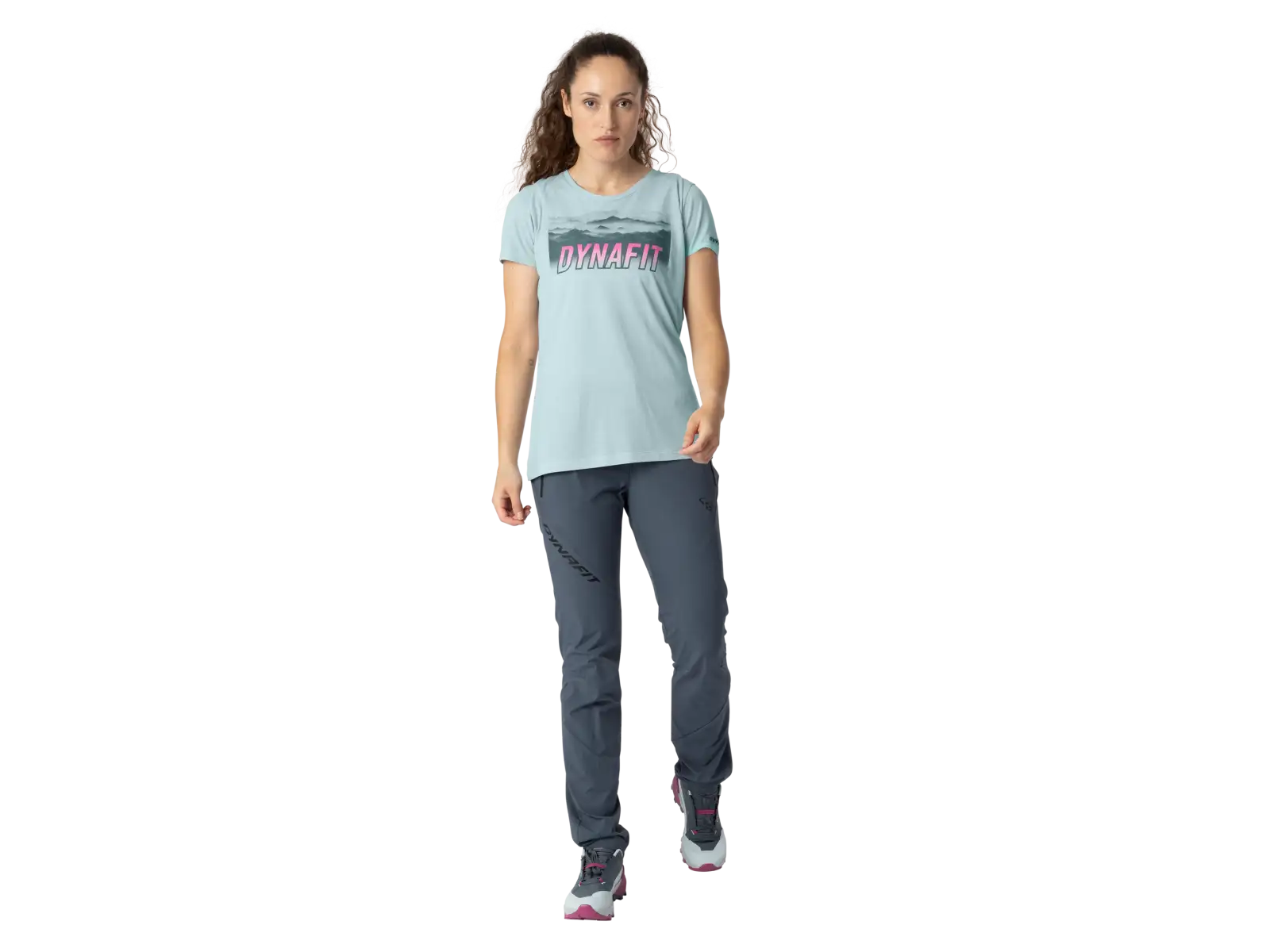 Dynafit Transalper Graphic Damen T-Shirt kurze Ärmel Cloud Blue