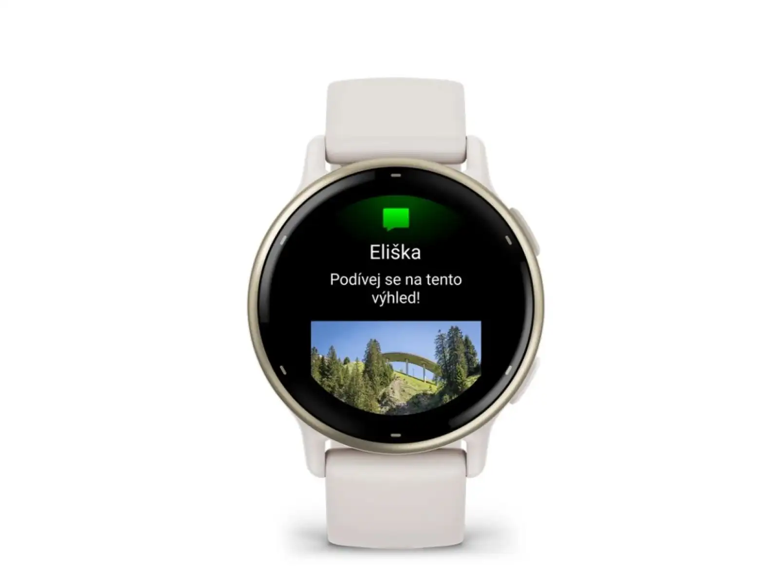 Smartwatch Garmin vívoactive 5 Elfenbein/Creme Gold
