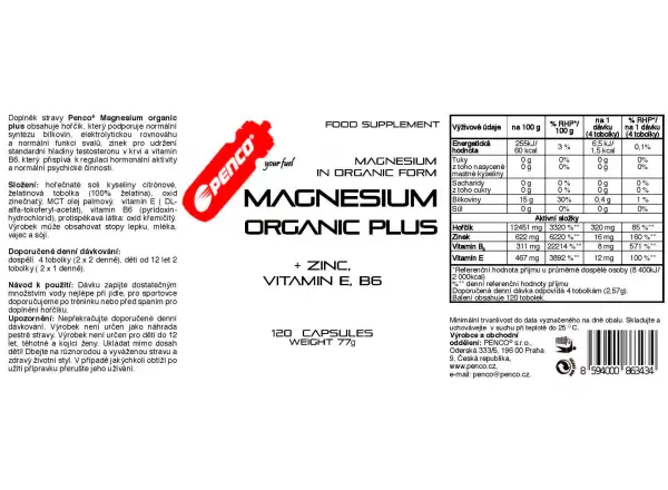 Penco Magnesium Organic Plus 120 Tabletten