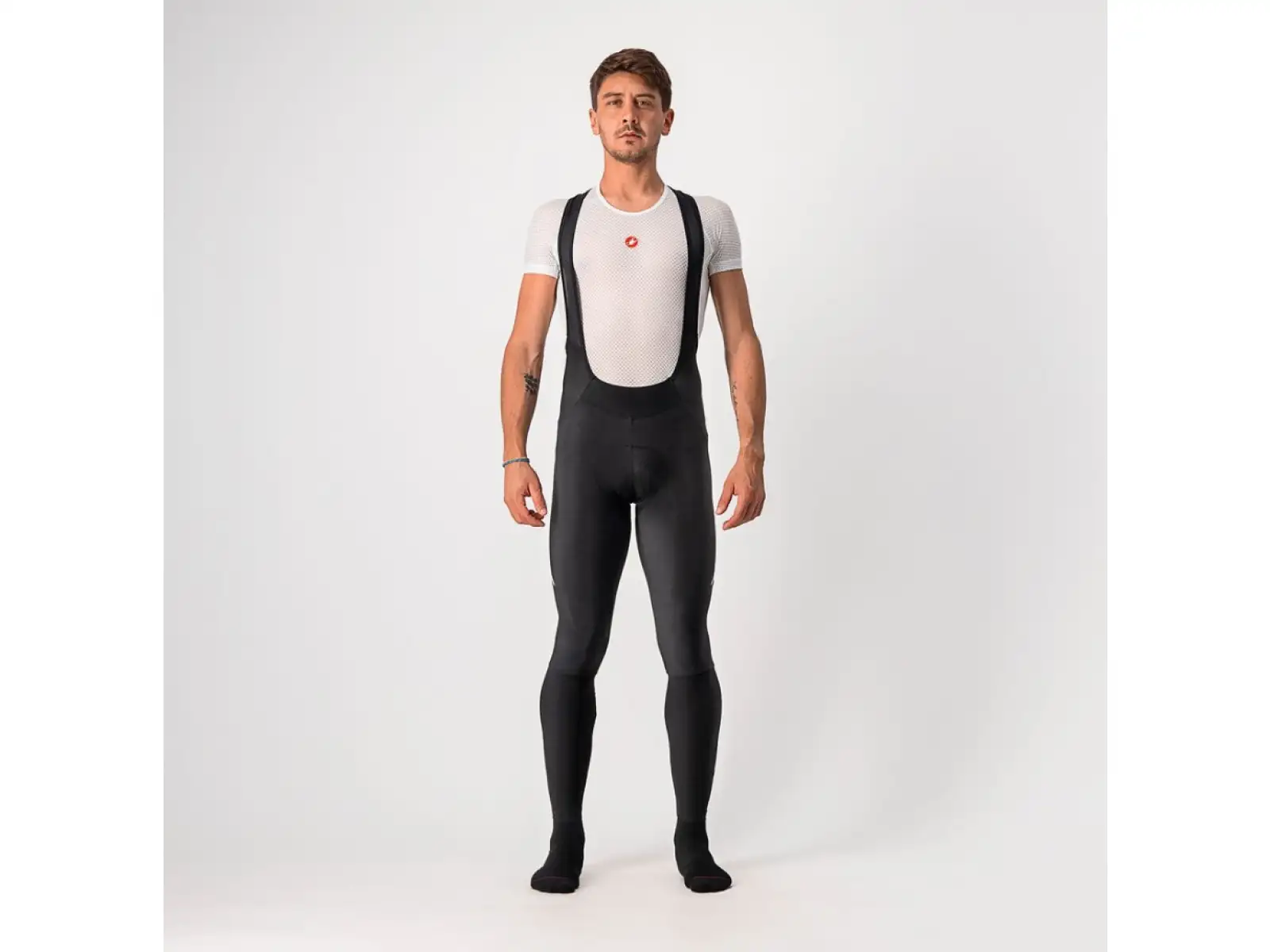 Castelli Velocissimo 5 Herrenhose mit Latz Black/Silver Reflex