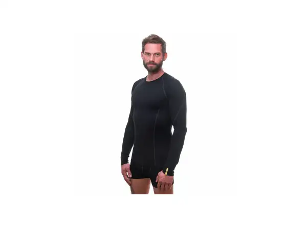 Sensor Merino Active Herren Langarmshirt Schwarz