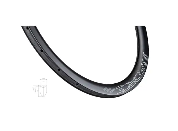 Force Karbon Disc Straßenfelge 45 mm P 24 Löcher schwarz