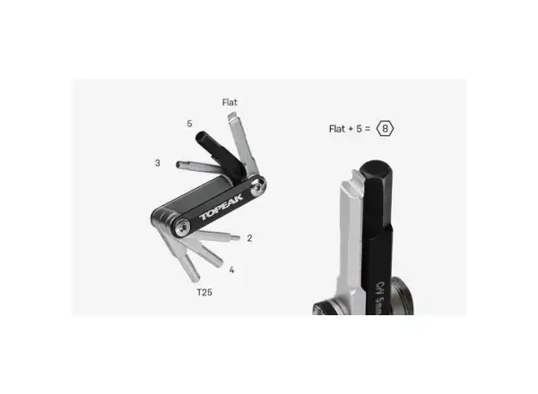 Topeak BB Hide'n Tool Werkzeugset, 7 Funktionen, schwarz