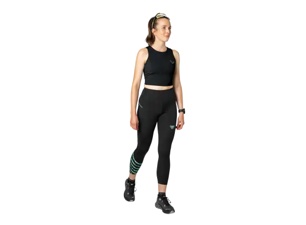 Dynafit Trail Crop Top Damen ärmelloses Shirt Black Out