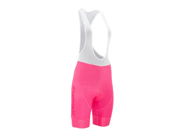 Silvini Sueli Bib Kinder Shorts mit Polster und Trägern Fuchsia/Weiß