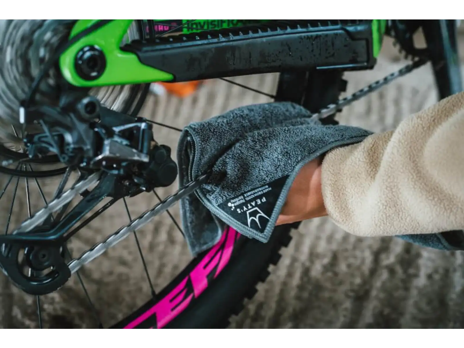 Peatys Set mit Reinigungstüchern für Fahrräder, 3 Stück.